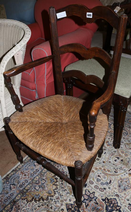 Rush seat chair